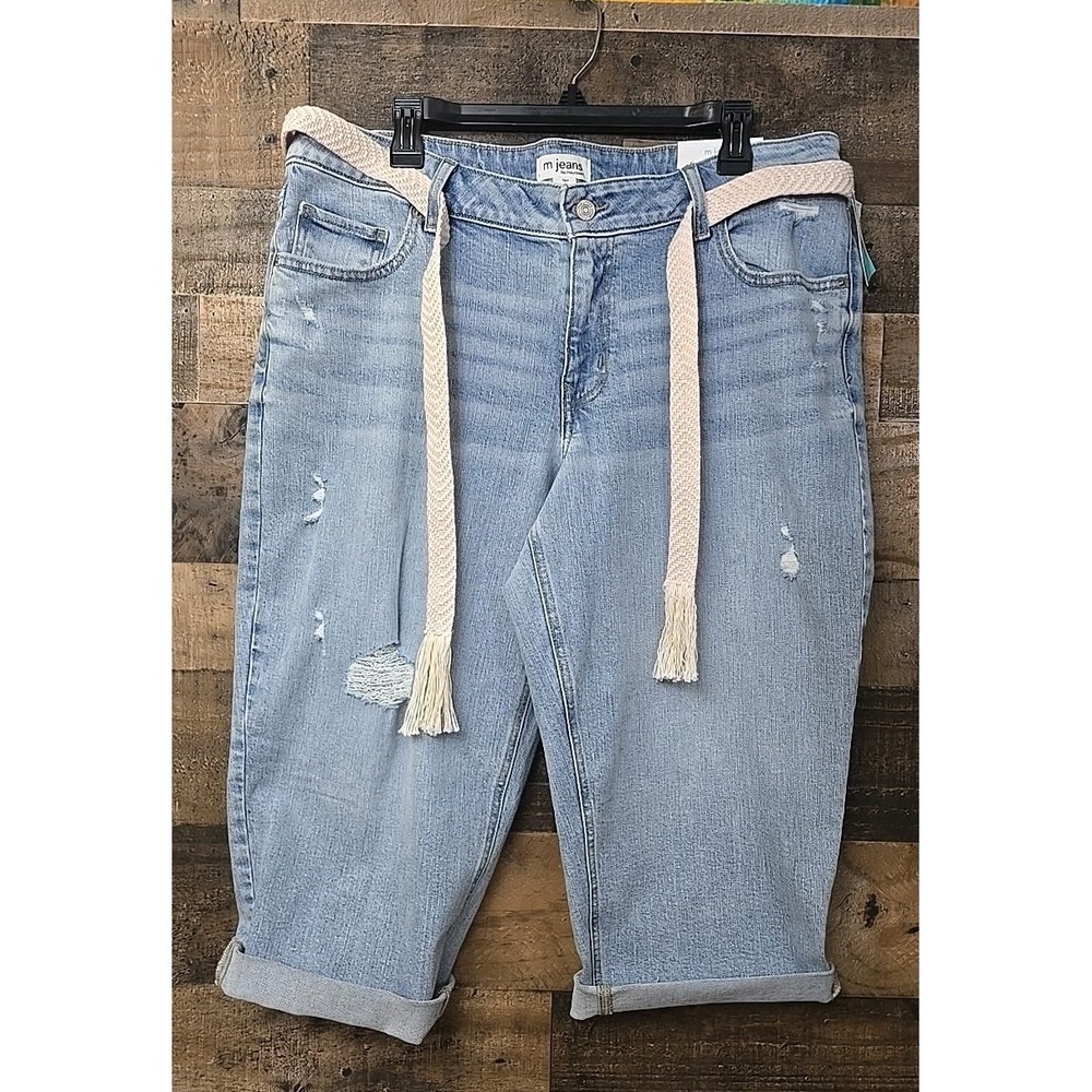 Mid Rise Cropped Distressed Jeans Women 16W M Jeans by Maurices Boho Coastal